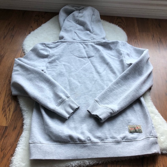 ASOS Brave Soul Grey fleece lined hoodie w/pocket - Picture 5 of 7